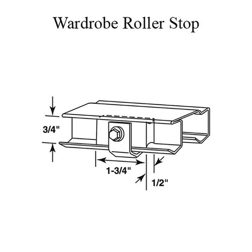Roller, Wardrobe Door Center Stop - Acme No. 123 - Roller, Wardrobe Door Center Stop - Acme No. 123