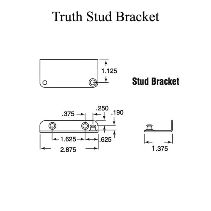 Truth Stud Bracket Entrygard Dyad Operator Left Hand E-Gard Finish - Truth Stud Bracket Entrygard Dyad Operator Left Hand E-Gard Finish
