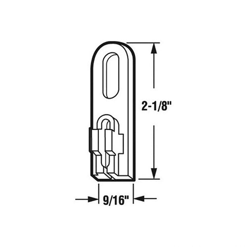 2-1/8 Inch Nylon Top Guide for Sliding Screen Door - 2-1/8 Inch Nylon Top Guide for Sliding Screen Door