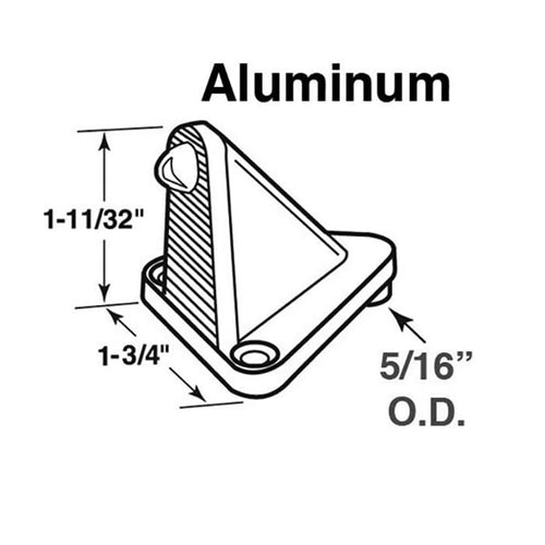 Door Stop, Floor Mount - Aluminum - Door Stop, Floor Mount - Aluminum