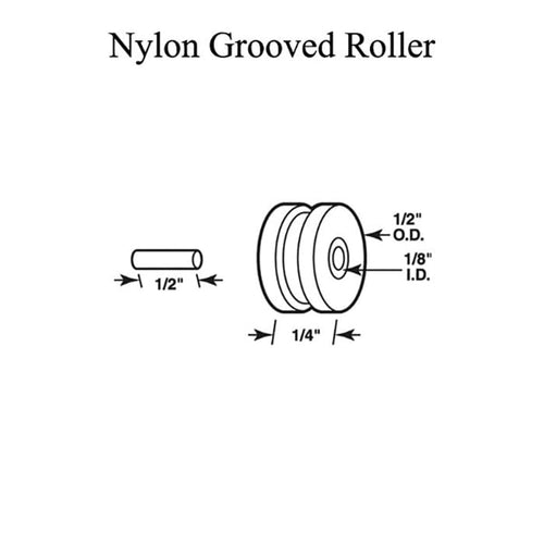 Roller (Grooved) - Sliding Windows, Aluminum / Nylon - Roller (Grooved) - Sliding Windows, Aluminum / Nylon