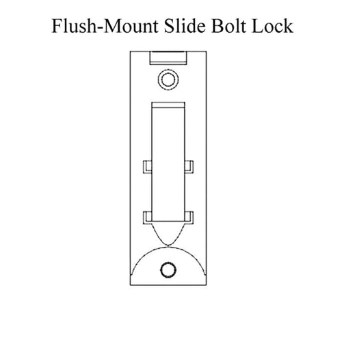 Andersen Flush-Mount Slide Bolt Lock - Andersen Flush-Mount Slide Bolt Lock