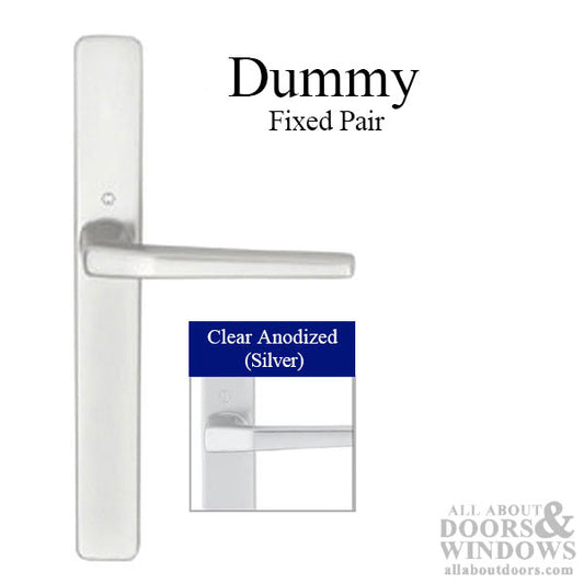 HOPPE Multipoint Lock Handleset Frankfurt 117L/ 2246 Aluminum Dummy Silver (F1)