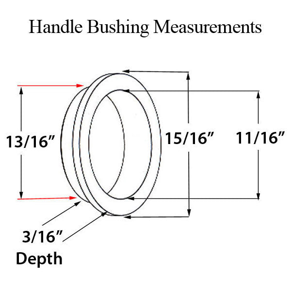 Handle Bushing Pair Plated Trim Marvin Ashland Handle Bushing 11/16 Diameter - Handle Bushing Pair Plated Trim Marvin Ashland Handle Bushing 11/16 Diameter