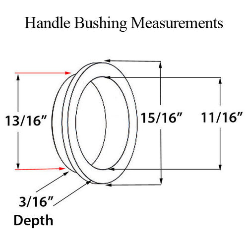 Handle Bushing Pair Plated Trim Marvin Ashland Handle Bushing 11/16 Diameter - Handle Bushing Pair Plated Trim Marvin Ashland Handle Bushing 11/16 Diameter