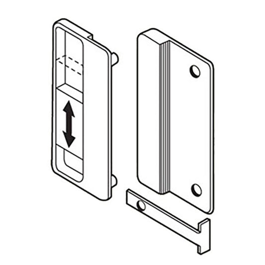 UNAVAILABLE Non-Handed Latch & Pull for Sliding Screen Door - Black