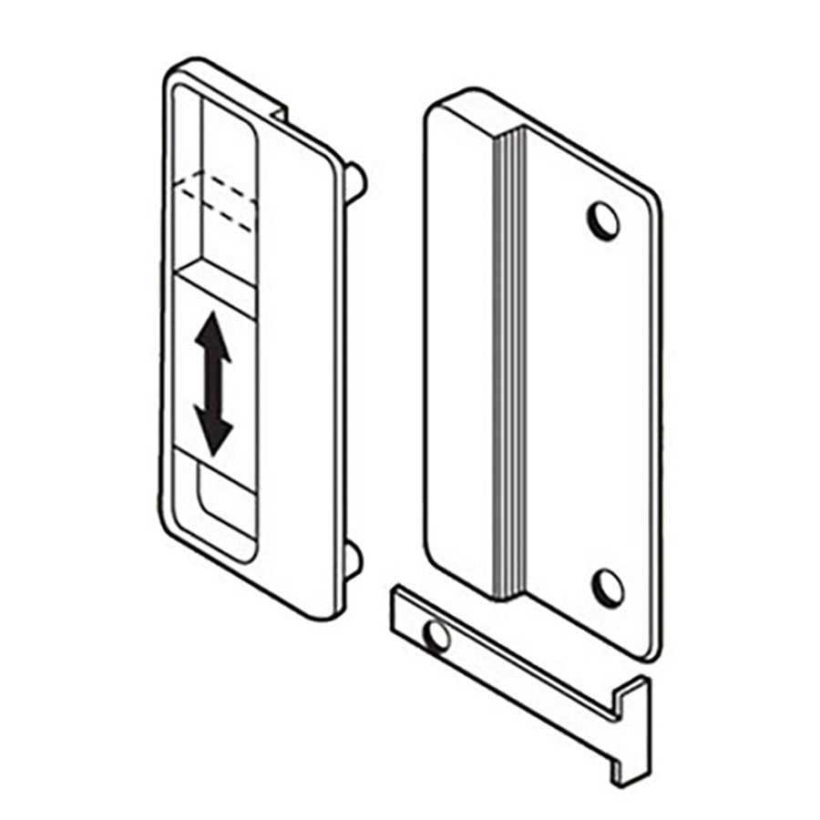 UNAVAILABLE Non-Handed Latch & Pull for Sliding Screen Door - Black - UNAVAILABLE Non-Handed Latch & Pull for Sliding Screen Door - Black