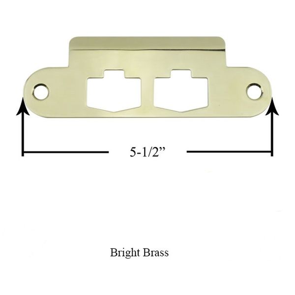 Andersen Strike Plate Cover, Active Door - Bright  Brass - Andersen Strike Plate Cover, Active Door - Bright  Brass