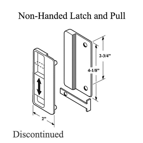 UNAVAILABLE Non-Handed Latch & Pull for Sliding Screen Door - Black - UNAVAILABLE Non-Handed Latch & Pull for Sliding Screen Door - Black