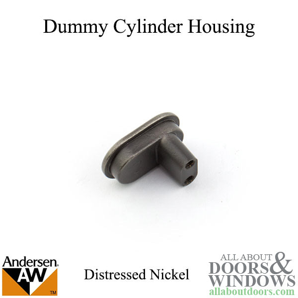 Dummy Cylinder Housing, Andersen - Distressed Nickel - Dummy Cylinder Housing, Andersen - Distressed Nickel