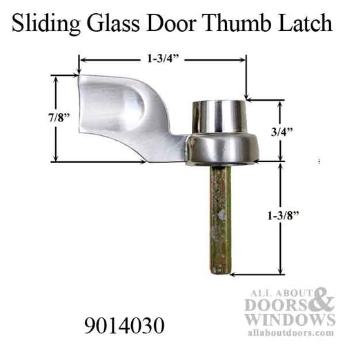 Pella Thumb Latch Kit with Screws for sliding Glass door - Champagne - Pella Thumb Latch Kit with Screws for sliding Glass door - Champagne
