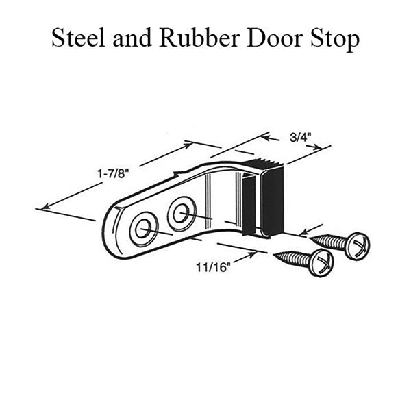 Acme 116 Bypass Closet Door Stop with Steel Housing - Acme 116 Bypass Closet Door Stop with Steel Housing