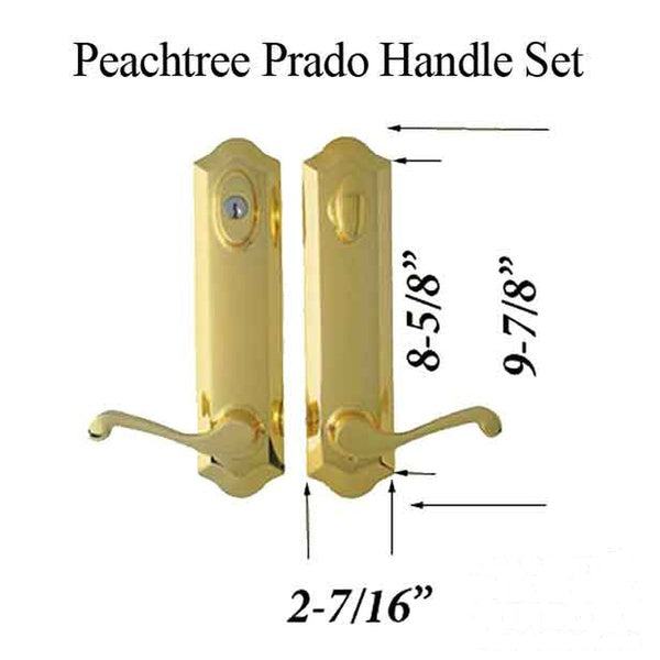 Peachtree Prado Handle Set For Hinged Patio Door Hardware Weiser Key Door Lock and Handle - Peachtree Prado Handle Set For Hinged Patio Door Hardware Weiser Key Door Lock and Handle