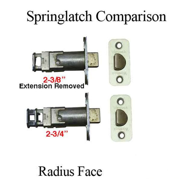 Weslock 600 Series Adjustable Spring Latch Radius Face - Weslock 600 Series Adjustable Spring Latch Radius Face