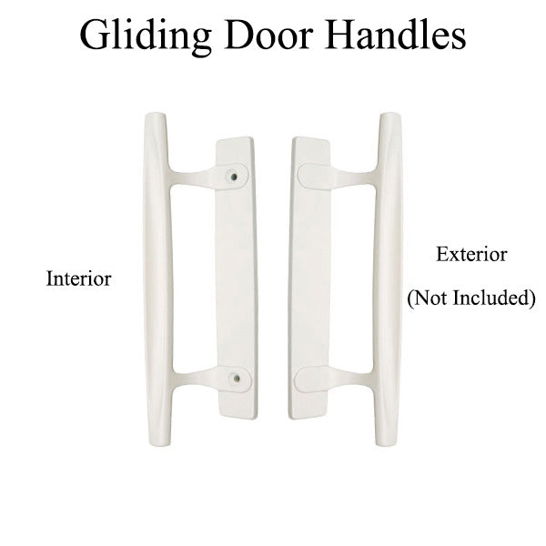 Andersen Window - Frenchwood Gliding Door - Interior Dished Style Handle - White - Andersen Window - Frenchwood Gliding Door - Interior Dished Style Handle - White