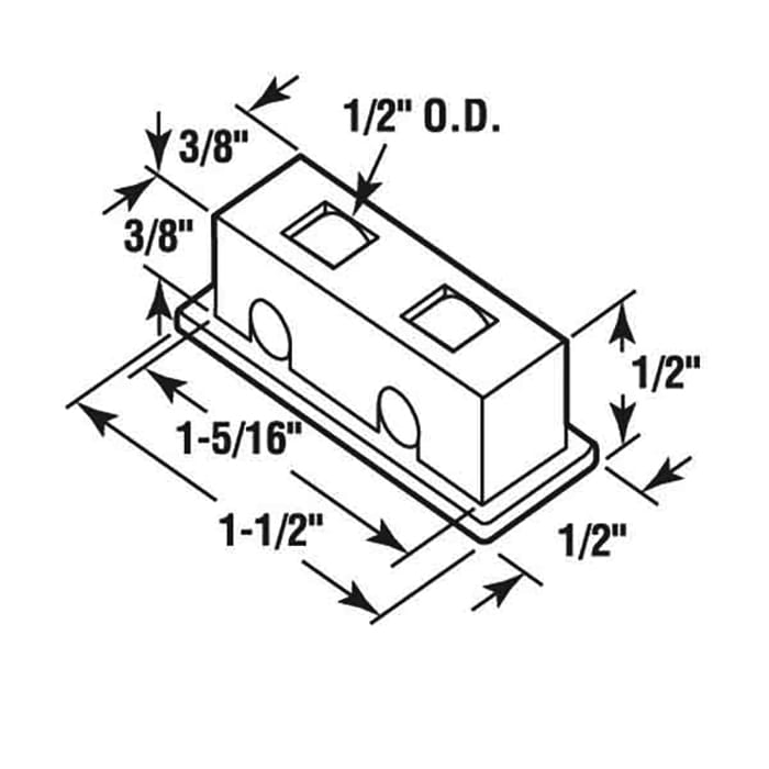 Roller Assembly (Flat) - Sliding Windows, Nylon / Brass - Roller Assembly (Flat) - Sliding Windows, Nylon / Brass