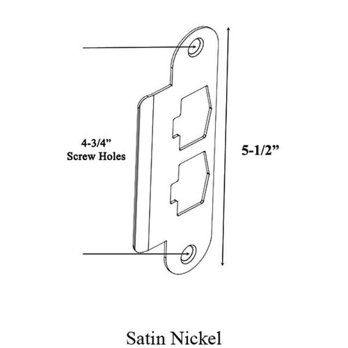 Andersen Latch & Deadbolt Strike Plate Cover, AS/SA Single Door - Satin Nickel - Andersen Latch & Deadbolt Strike Plate Cover, AS/SA Single Door - Satin Nickel