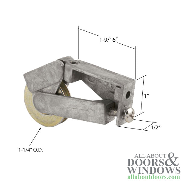 Sliding Patio Door Roller With 1.25 Inch Steel Wheel and Adjustable Metal Housing - Sliding Patio Door Roller With 1.25 Inch Steel Wheel and Adjustable Metal Housing