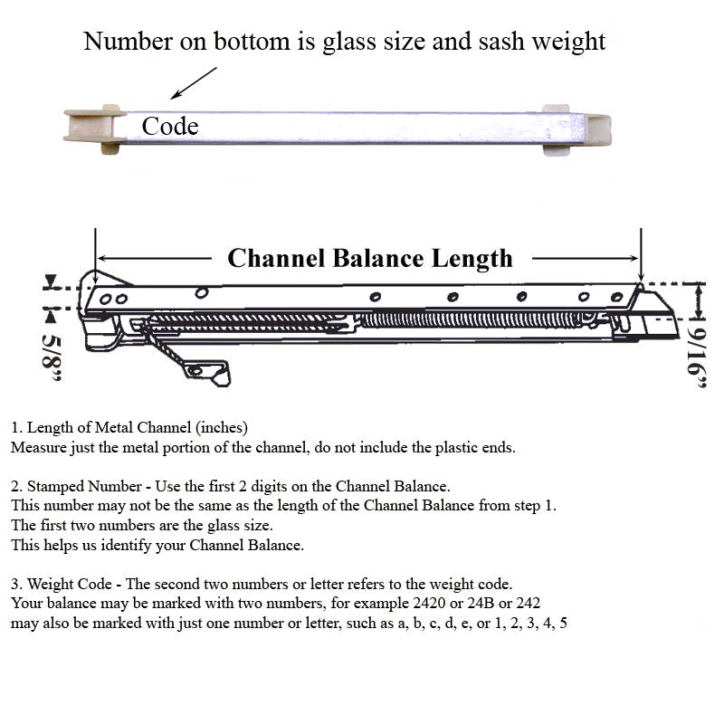 1/2 Inch Non-Tilt Window Channel Balance with Shoes - 1/2 Inch Non-Tilt Window Channel Balance with Shoes
