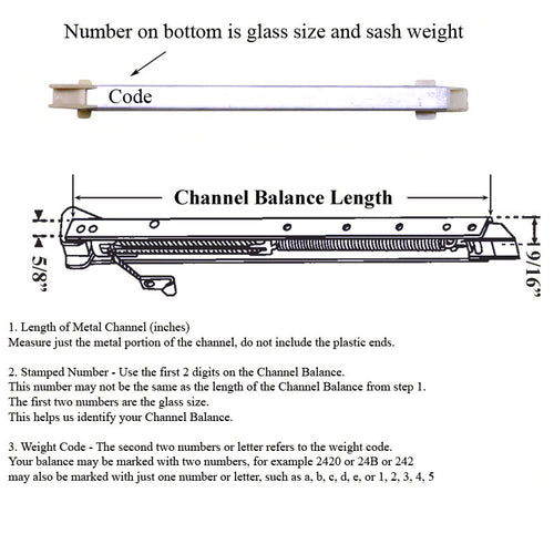 1/2 Inch Non-Tilt Window Channel Balance with Shoes - 1/2 Inch Non-Tilt Window Channel Balance with Shoes