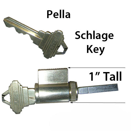 Pella Replacement Keyed Cylinder, Schlage 1 x 1-1/4 - Choose Color - Pella Replacement Keyed Cylinder, Schlage 1 x 1-1/4 - Choose Color