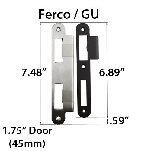 Latch & Deadbolt Strike Plate, 45mm, 1-3/4