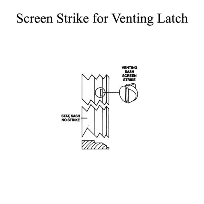 Screen Strike for Venting Sash - Plastic - Screen Strike for Venting Sash - Plastic