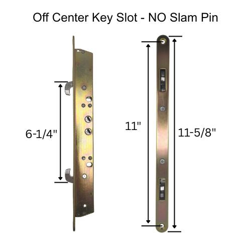 Double Hook Mortise Lock for Sliding Doors Off Center Hole NO Slam Pin - Double Hook Mortise Lock for Sliding Doors Off Center Hole NO Slam Pin