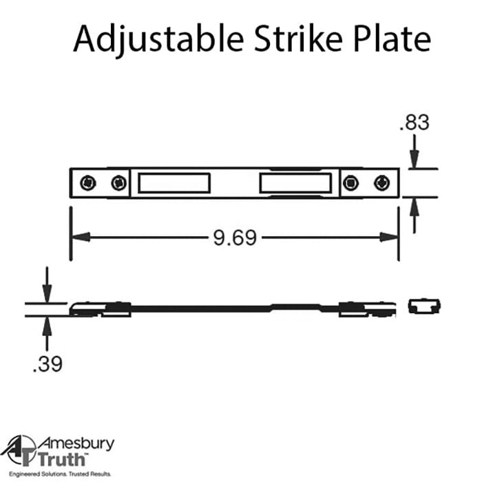 P2000 Adjustable Raised Strike Plate .83