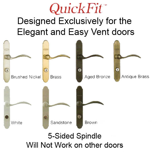 Larson QuickFit 5 Sided Spindle Mortise Lock Body NO Trim Choose Color - Larson QuickFit 5 Sided Spindle Mortise Lock Body NO Trim Choose Color