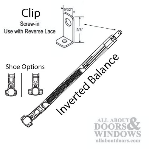 62-716 Series Inverted Tilt Channel Balance with #19 Clip Attached - 62-716 Series Inverted Tilt Channel Balance with #19 Clip Attached