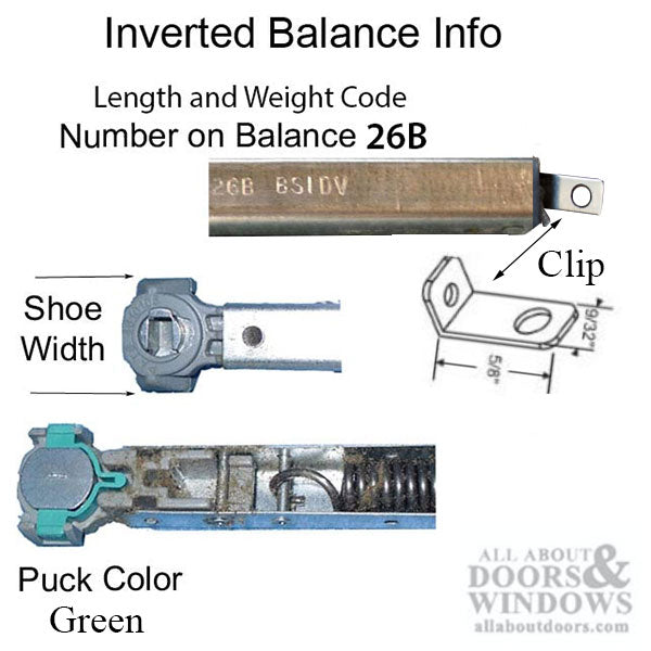 62-716 Series Inverted Tilt Channel Balance with #19 Clip Attached - 62-716 Series Inverted Tilt Channel Balance with #19 Clip Attached