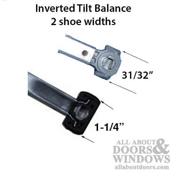 62-716 Series Inverted Tilt Channel Balance with #19 Clip Attached - 62-716 Series Inverted Tilt Channel Balance with #19 Clip Attached