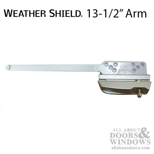 Weather Shield 13-1/2" Single Arm Operator, LH  used with folding handle