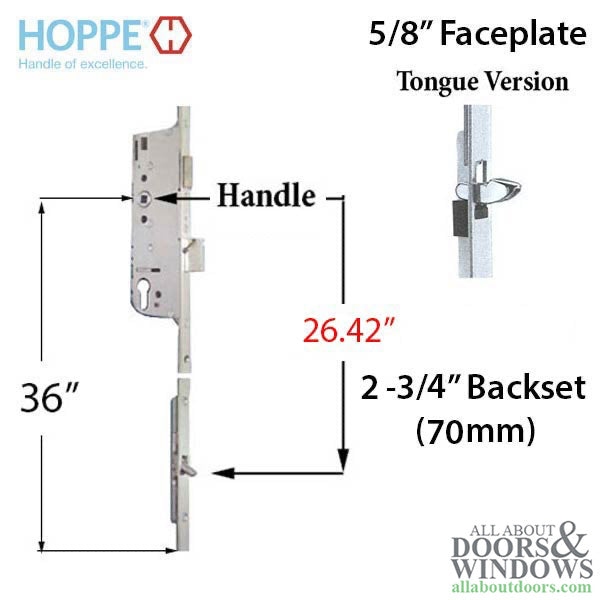 Hoppe 16mm Manual 70/92 Gear, Tongue at 26.42