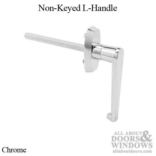 Non-Keyed L-Handle - 5/16 x 3 inch Shaft - Chrome - Non-Keyed L-Handle - 5/16 x 3 inch Shaft - Chrome