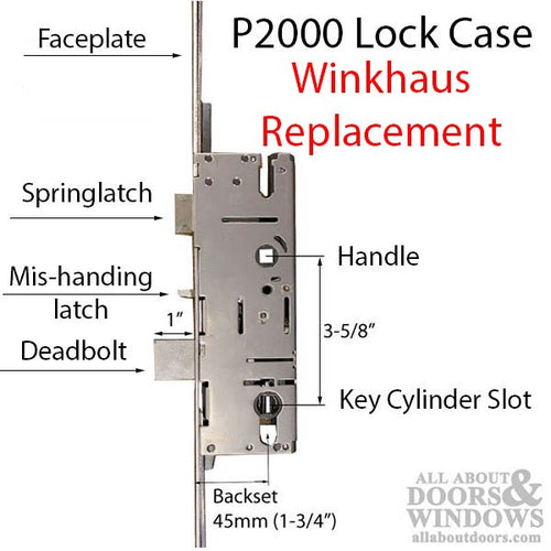 20mm Winkhaus 45/92 MPL 3- Hook Active Door - 20mm Winkhaus 45/92 MPL 3- Hook Active Door