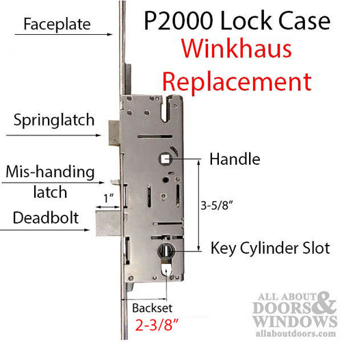 20mm Winkhaus 60/92 MPL 3 Hook Active Door - 20mm Winkhaus 60/92 MPL 3 Hook Active Door