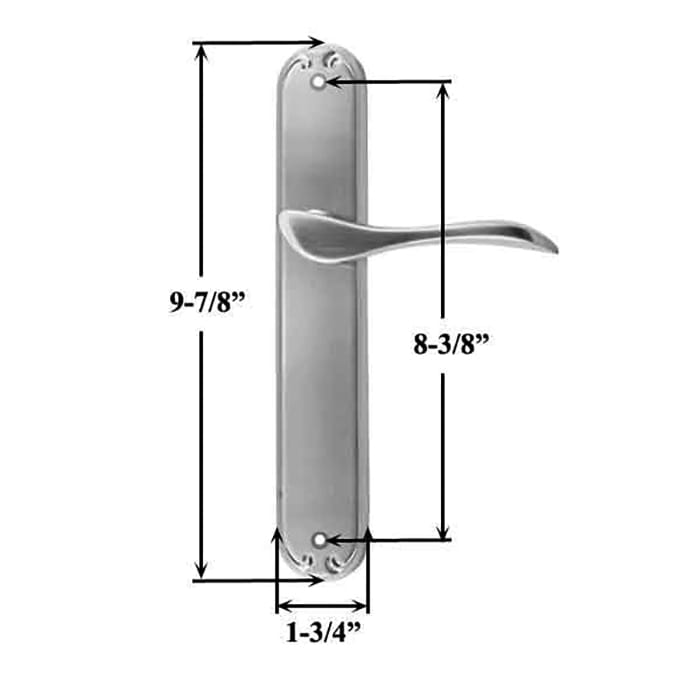 Pella Inactive Fixed Left Hand Handle Set for Hinged Door - Pella Inactive Fixed Left Hand Handle Set for Hinged Door