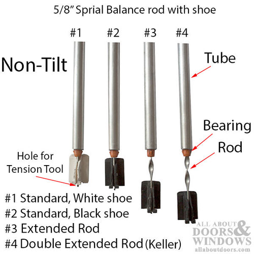 5/8 Double Extended Tip, Balance Rod - Red Bearing - 5/8 Double Extended Tip, Balance Rod - Red Bearing