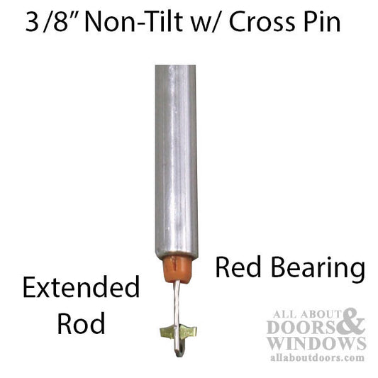 3/8” Non-Tilt Cross Pin Balance Rod, Red Bearing Extended Rod