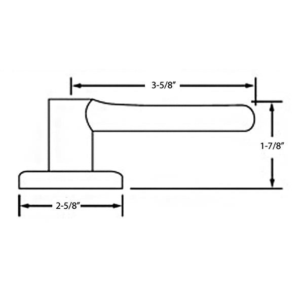 Kwikset 491DL-26 Delta Single Dummy Handle - Bright Chrome - Kwikset 491DL-26 Delta Single Dummy Handle - Bright Chrome