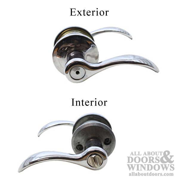 Kwikset 724PML-26 Pembroke Privacy Lock - Chrome - Kwikset 724PML-26 Pembroke Privacy Lock - Chrome