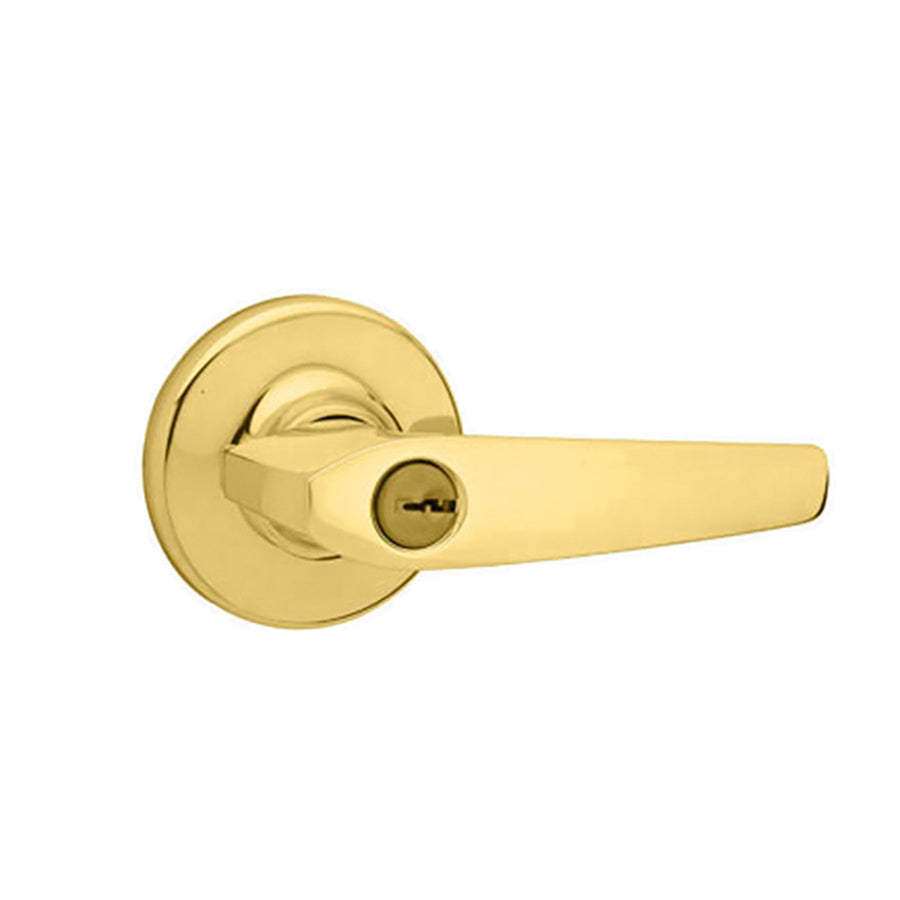 Kwikset 490DL-3 Delta Dummy Leverset - Polished Brass - Kwikset 490DL-3 Delta Dummy Leverset - Polished Brass