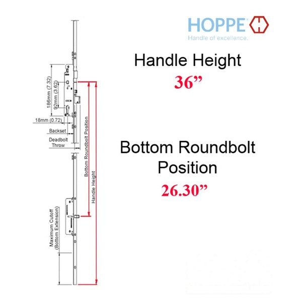 16mm Manual Gear, 45/92, Roundbolt at 26.30
