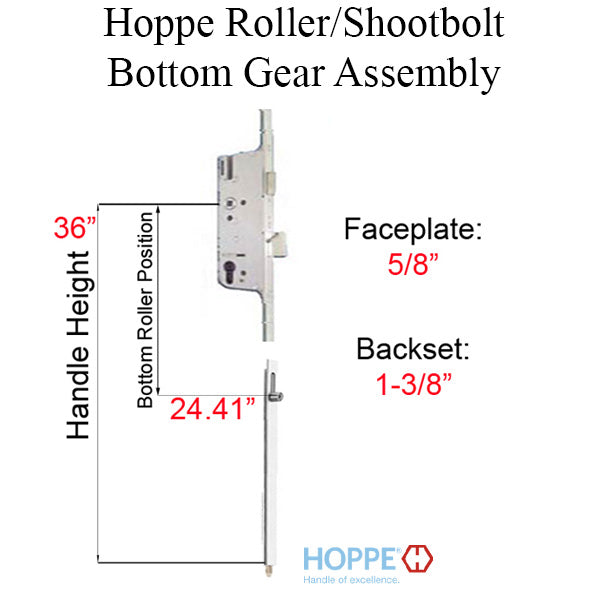16mm Manual Gear, 35/92, Roller-Shootbolt, Roller @ 24.41