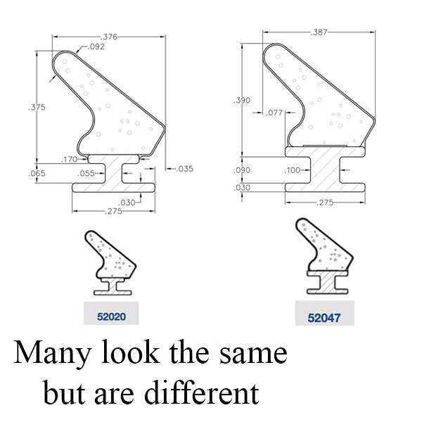 .275 T-Slot Backing, .375 Foam Seal Weather Stripping - .275 T-Slot Backing, .375 Foam Seal Weather Stripping
