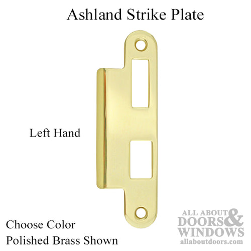 Ashland Strike Plate, Left Hand - Choose Color - Ashland Strike Plate, Left Hand - Choose Color