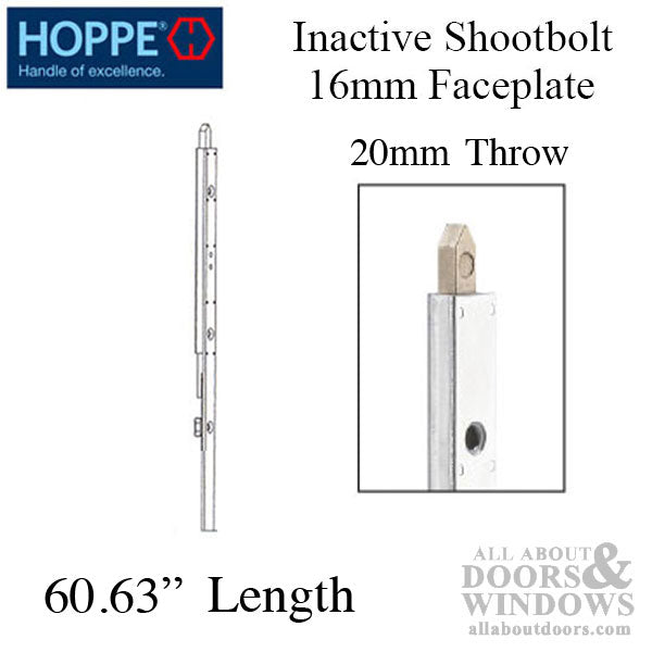 16mm Inactive Top Extension, 20mm Shootbolt throw, 60.63