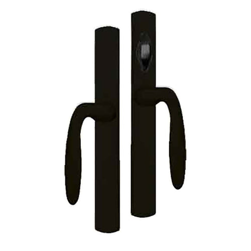 HOPPE HLS 9000 Sliding Door Handle Set with Verona Lever Active Non-Keyed Outside Matte Black - HOPPE HLS 9000 Sliding Door Handle Set with Verona Lever Active Non-Keyed Outside Matte Black